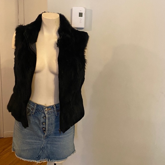 Jacqueline Riu Rabbit fur vest size L - Picture 11 of 15